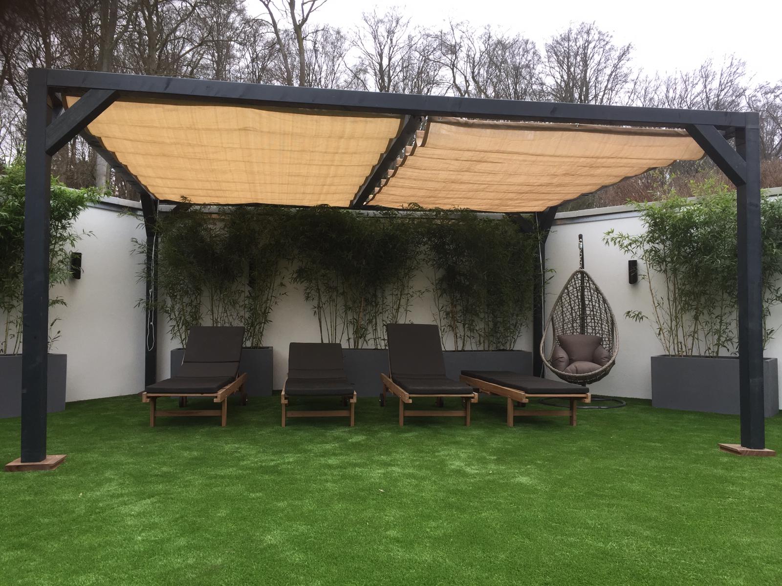 Pergola Stand Alone met 2 Harmonicadoeken