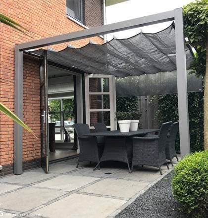 Aluminium Pergola Optiva Stand Alone A met Harmonicadoek Waterproof