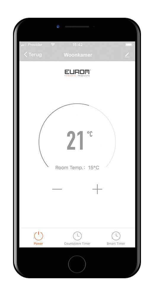 EUROM Alutherm 2000 WiFi Convectorkachel - 2000W - 80m3