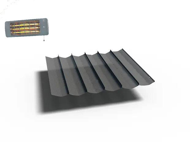 Harmonicadoek Antraciet + materialen en terrasheater