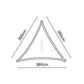 Coolfit schaduwdoek driehoek zwart