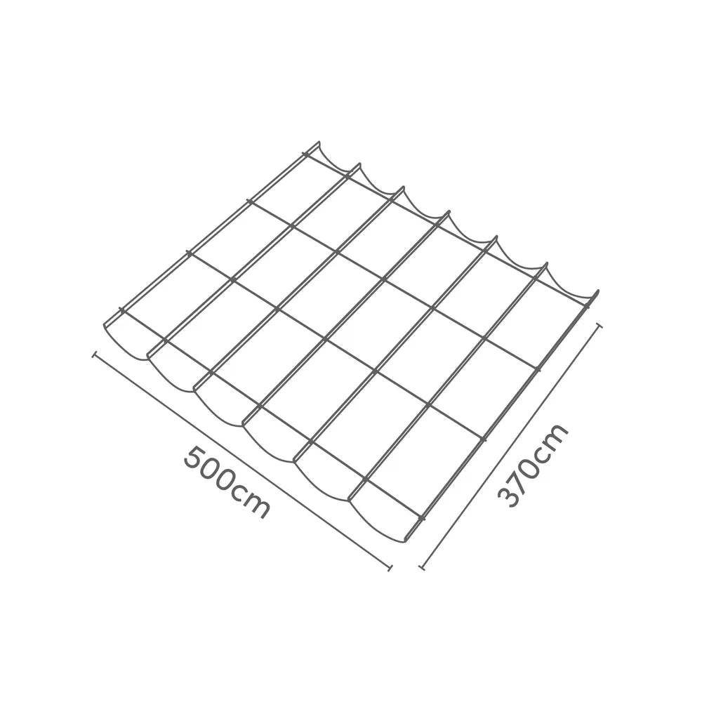 Garviks Harmonicadoek waterdicht grijs + materialen en terrasheater