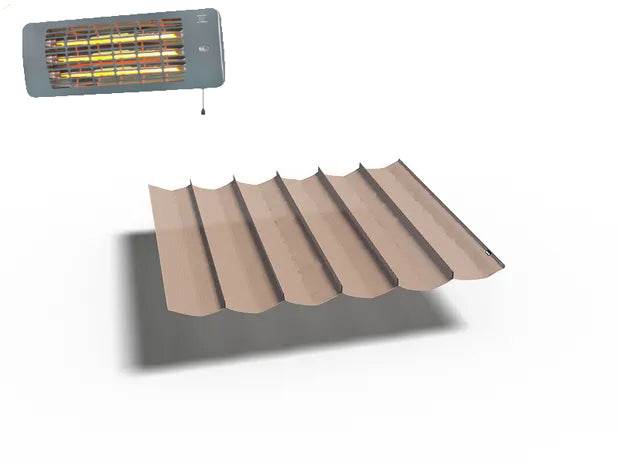 Harmonicadoek zand + materialen en terrasheater