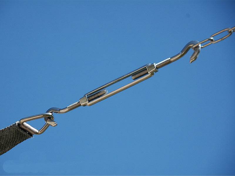 Spanmoer 2 x haak 316 (rvs)