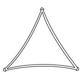 Bevestigingsmaterialen sets Driehoek Schaduwdoek